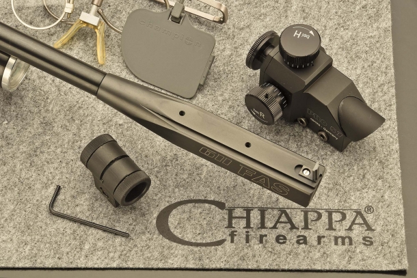 The rifle comes with standard fully adjustable iron sight, but can be equipped with many competition sights available from the market
