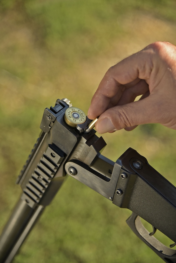 Load the rifled barrel