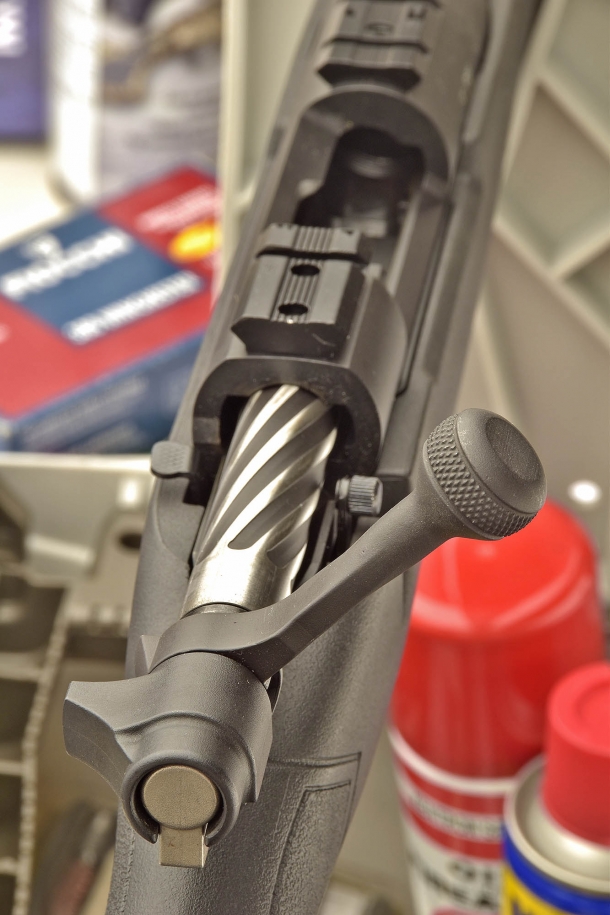 The bolt, open