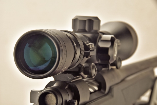 Rear view of the optic