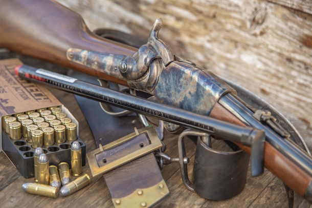 “Unforgiven” 30 years: the Spencer 1860 carbine The metal tube of the magazine, containing the spring that pushes the cartridges into the stock