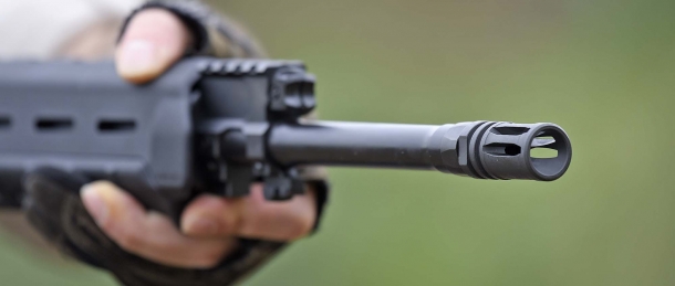The muzzle brake view