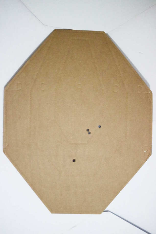 PROVA: Ruger PC Carbine Chassis Due bersagli, 10 metri, doppiette in tiro rapido, cambiando bersaglio a ogni doppietta, bersaglio 1