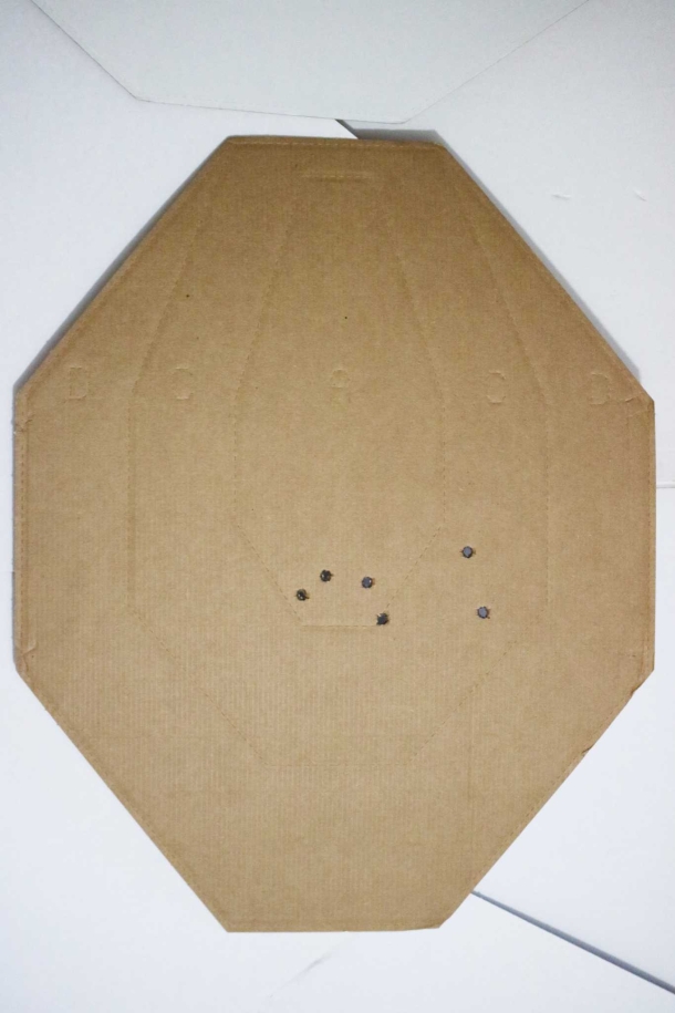 PROVA: Ruger PC Carbine Chassis Due bersagli, 10 metri, doppiette in tiro rapido, cambiando bersaglio a ogni doppietta, bersaglio 2