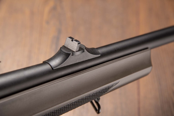 Sabatti Saphire: a surprising hunting carbine The open rear sight can be adjusted for windage.