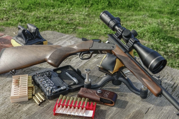 Sabatti SKL-20 "kipplauf" hunting rifle The Sabatti SKL-20 was fire tested with a Sightmark Core 3-12x56 HDR riflescope