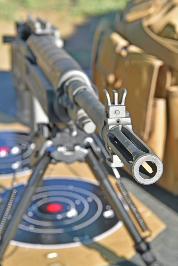 Muzzle view of the SDM M25 Sniper System rifle