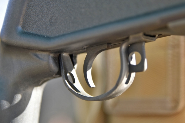 The trigger of the SDM M25 Sniper System rifle
