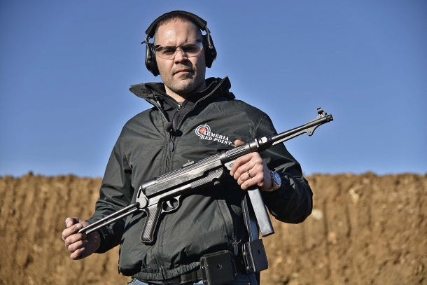 The Dittrich BD 38, seen with its underfolding stock extended