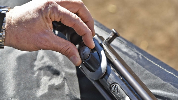 Once the magazine has been removed and the chamber has been checked clear, the disassembly nut must be unscrewed