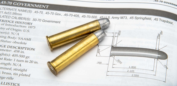 Springfield 1873 “Trapdoor” The .45-70 Government cartridge, still in use today