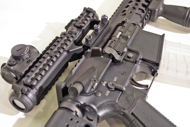 Steyr-Mannlicher STM 556 assault rifle A close-up of the receiver of the STM 556 assault rifle