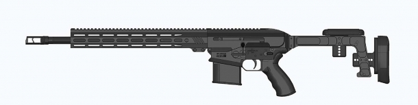 Bushmaster introduces the BA30 straight-pull rifle Bushmaster BA30 straight-pull rifle – left side, 18" barrel version (CAD)