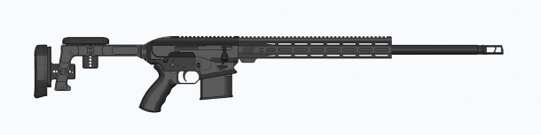 Bushmaster introduces the BA30 straight-pull rifle Bushmaster BA30 straight-pull rifle – right side, 24" barrel version (CAD)