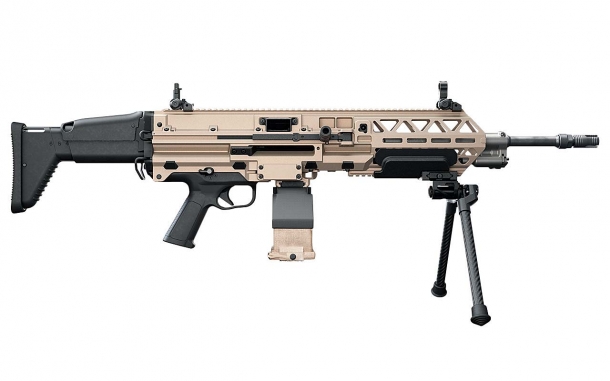 FN EVOLYS, l'evoluzione delle mitragliatrici leggere calibro 5.56mm e 7.62mm Mitragliatrice leggera FN EVOLYS calibro 7.62x51mm NATO, lato destro