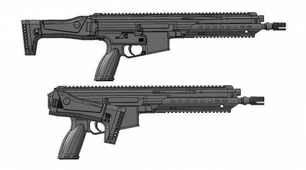 Heckler & Koch HK433: Bundeswehr's next assault rifle (?) CAD drawing of the HK433 assault rifle