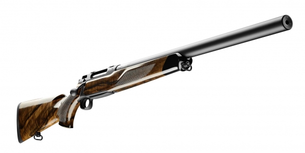 Sauer S404 Silence bolt-action hunting rifle with integral sound suppressor Sauer S404 Silence bolt-action hunting rifle with integral sound suppressor