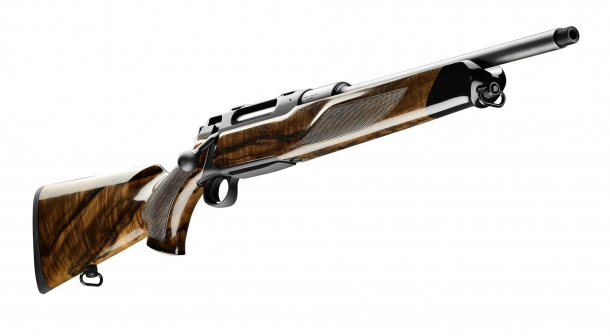 Sauer S404 Silence bolt-action hunting rifle with integral sound suppressor Sauer S404 Silence bolt-action hunting rifle with integral sound suppressor