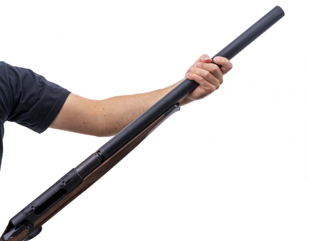 Sauer S404 Silence bolt-action hunting rifle with integral sound suppressor Sauer S404 Silence bolt-action hunting rifle with integral sound suppressor