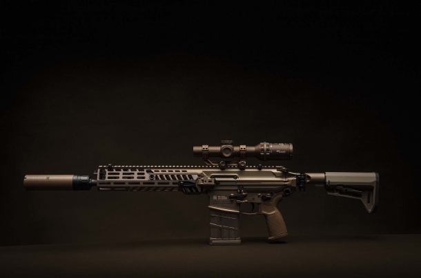 SIG Sauer MCX SPEAR .277 Fury semi-automatic rifle SIG Sauer MCX SPEAR .277 Fury caliber semi-automatic rifle – left side