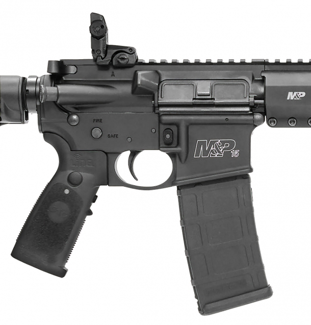 Smith & Wesson M&P15T Rifle Now Available with Crimson Trace LiNQ system The Smith & Wesson M&P15T Rifle receiver, with the Crimson Trace LiNQ grip
