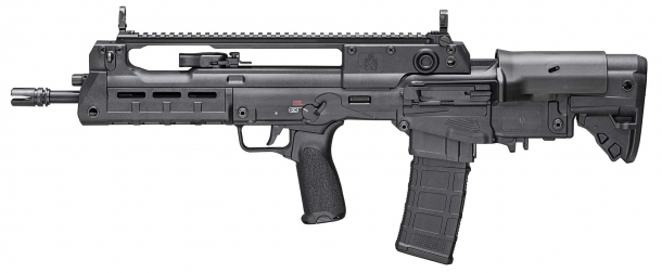 Springfield Armory introduces the Hellion semi-automatic bull-pup rifle Springfield Armory Hellion 5.56x45mm bull-pup semi-automatic rifle – left side