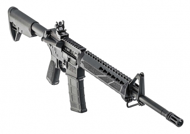 Springfield Armory SAINT, the new 5.56mm semiauto rifle The Springfield Armory SAINT rifle comes with a top MIL-STD 1913 Picatinny rail and a KeyMod handguard