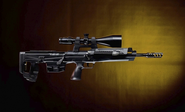 Tec Target Schneider TTS Xceed bull-pup bolt-action rifle Tec Target Schneider TTS Xceed bull-pup bolt-action rifle, with short barrel