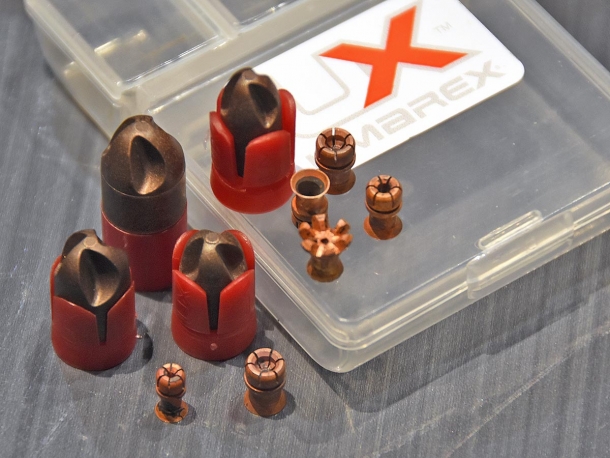 Pallini Umarex Havox per armi ad aria compressa e munizioni Umarex ARX con sabot in plastica per fucili ad avancarica.