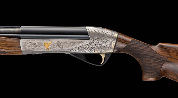 50 anni Benelli in serie limitata 50 anni Benelli: l'incisione del Raffaello Ethos in calibro 12