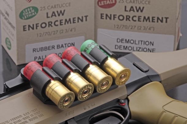 Among the optional accessories: a shell holder, mounted at left side of the receiver
