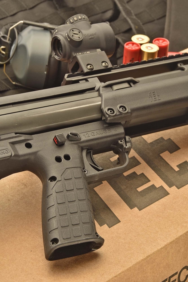 Right side of the pistol grip