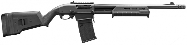 Remington 870 DM: il "pompa" si fa il caricatore! Il Remington 870 DM con plastiche MagPul