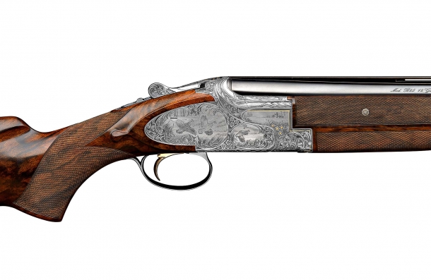 VIDEO: Browning Fine Guns - the John Moses Browning Collection Right plate view of a finely engraved Browning B25 shotgun