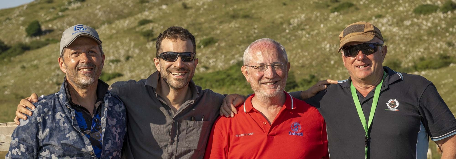Trofeo Fiocchi-Sabatti 2023 Da sinistra: Alberto Panza, Ugo Pelosi, Bruno Circi, Giorgio Pagani.