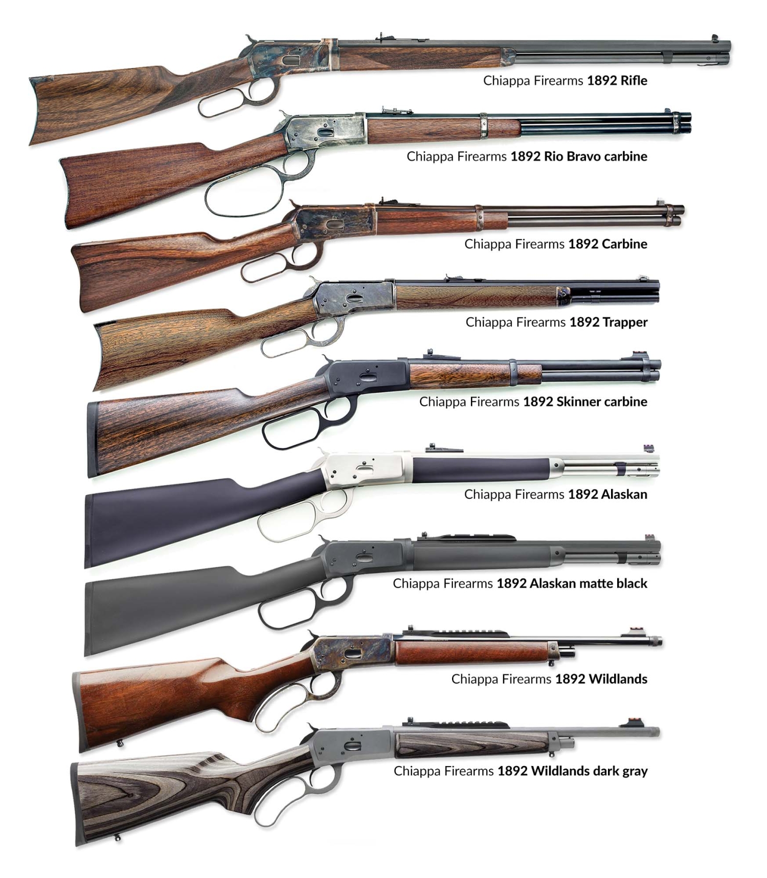 Chiappa 1892 lever action rifle Various Winchester 1892 models from Chiappa Firearms