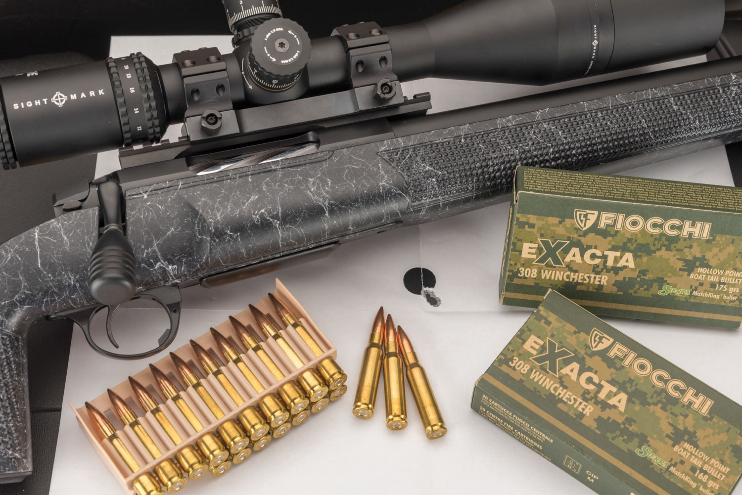 Sabatti Tactical EVO: l'evoluzione nel tiro di precisione Una rosata di prova di tre colpi realizzata alla distanza di 100 metri