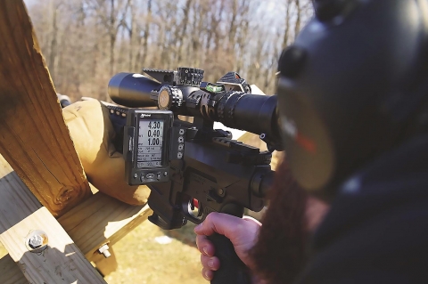 Kestrel HUD gun-mounted wireless ballistics head-up display