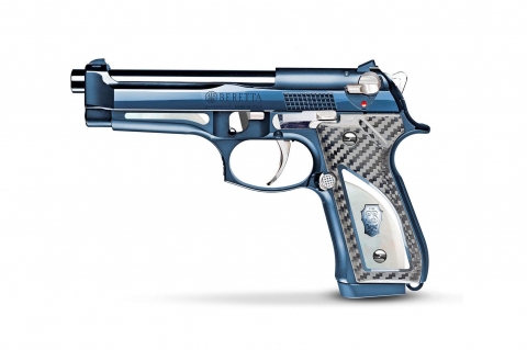 Beretta 92FS Fusion Blue pistol: Italian blue, collector's grade