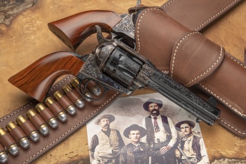 Uberti Cimarron 1873 Single Action commemorative of the Texas Rangers Association  125th anniversary