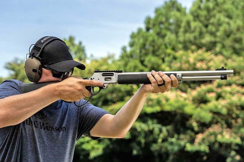 Smith & Wesson Model 1854 lever-action rifles, now in .45 Colt