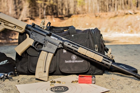 Fucile semi-automatico Smith & Wesson M&P 15-22 SPORT con impugnatura e calcio Magpul MOE SL