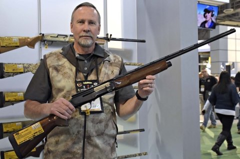 The new Browning A5 Sweet Sixteen hunting shotgun its a 16 gauge version