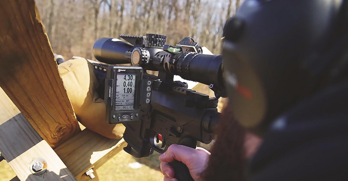 Kestrel HUD gun-mounted wireless ballistics head-up display