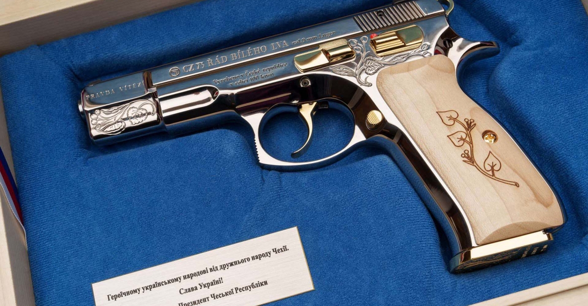 CZ-75 "Order of the White Lion": a Czech pistol for Volodymyr Zelensky!