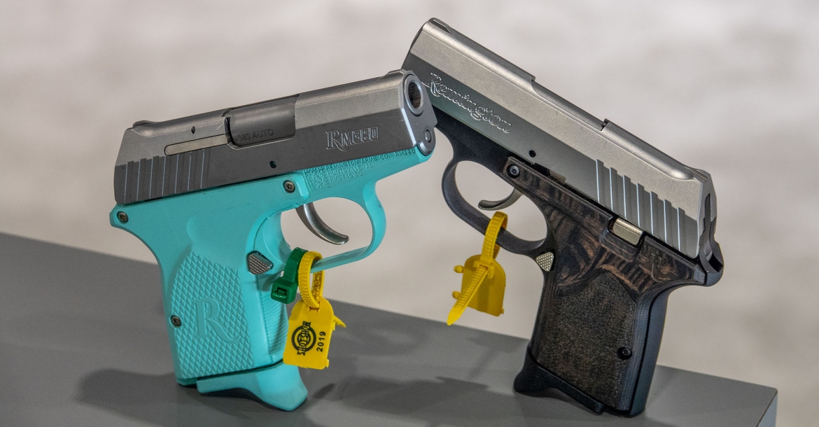 Remington RM380 Micro Light Blue pocket pistol