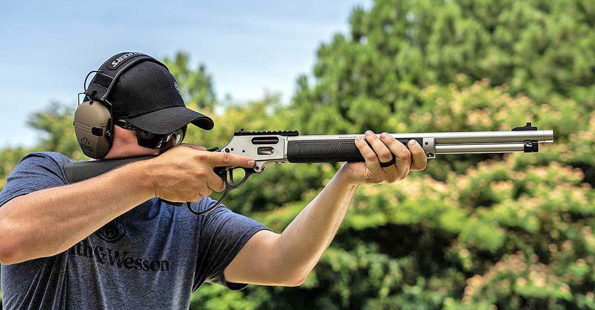 Smith & Wesson Model 1854 lever-action rifles, now in .45 Colt