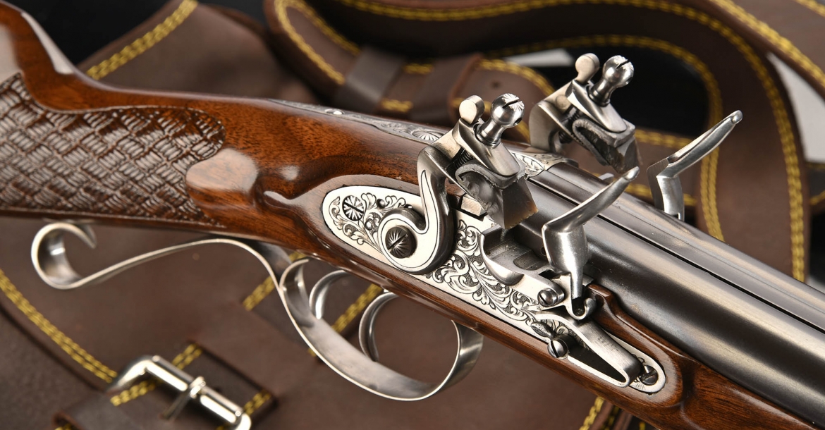 Pedersoli double barrel flintlock shotgun