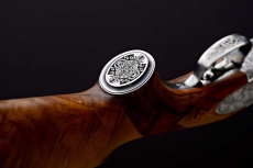 Detail of the grip base of a Browning B15 shotgun from the John Moses Browning Collection