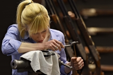 John Moses Browning Collection – Engraver at work